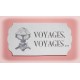Etiquette thermocollante "Voyages, Voyages"