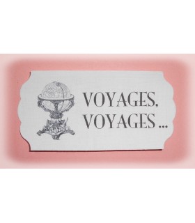 Etiquette thermocollante "Voyages, Voyages"
