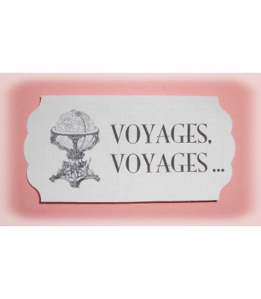 Etiquette thermocollante "Voyages, Voyages"