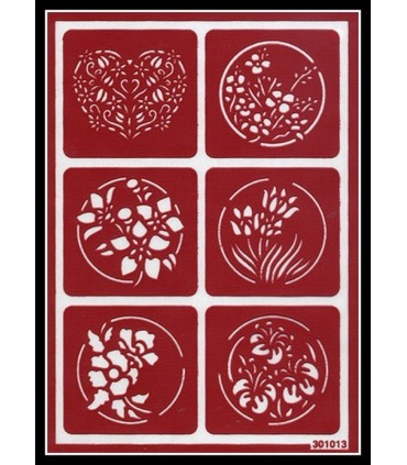 "Fleurs dans cercle"