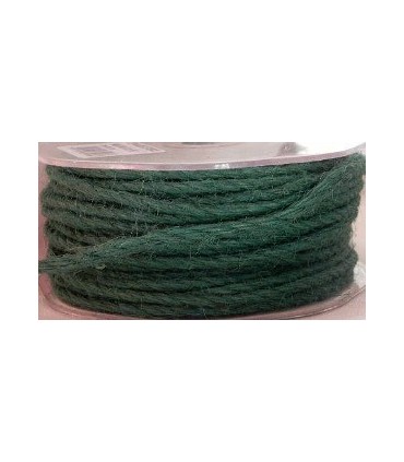 Cordelière en jute - 3 mm - Vert sapin