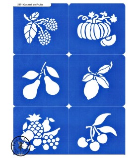 Pochoir "Cocktail de fruits"