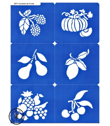 Pochoir "Cocktail de fruits"