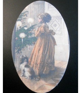 Etiquette thermocollante "Lumières de Noël"