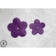 Fleur en cuir - Mauve