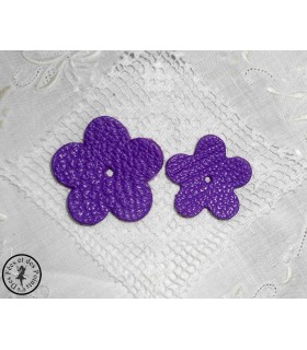 Fleur en cuir - Violette de Parme