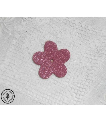 Fleur en cuir - Bois de Rose
