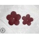Fleur en cuir - Bordeau
