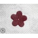 Fleur en cuir - Bordeau