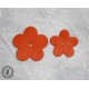 Fleur en cuir - Orange Hermès
