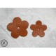 Fleur en cuir - Caramel
