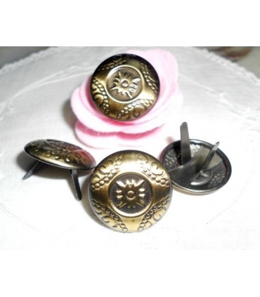 Pied de sac - "Edelweiss" -  Bronze antique