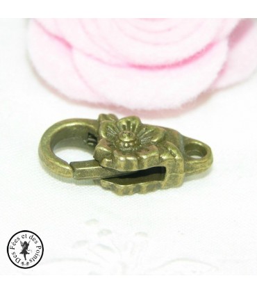 Mousqueton "Hibiscus" - Bronze