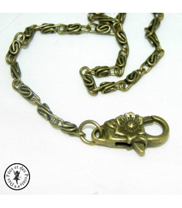 Mousqueton "Hibiscus" - Bronze