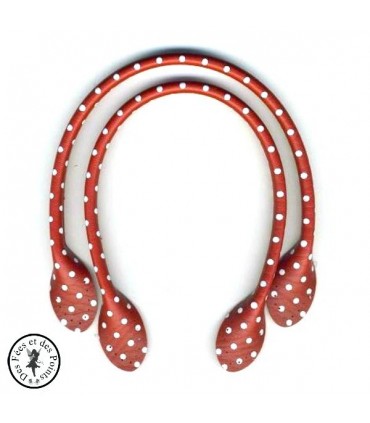 Anses Inazuma "A pois" - Rouge - 40 cm