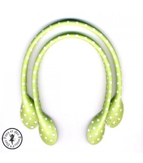 Anses Inazuma "A pois" - Vert anis - 40 cm