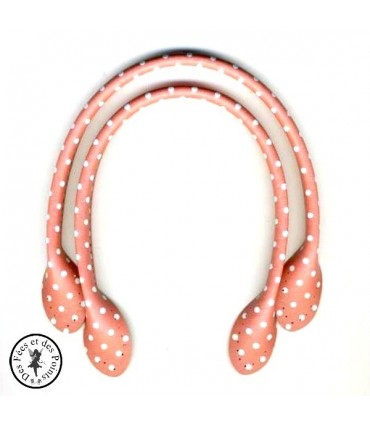 Anses Inazuma "A pois" - Rose - 40 cm