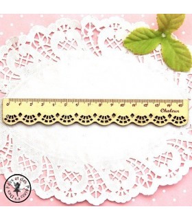 Règle en bois dentelle - Naturel