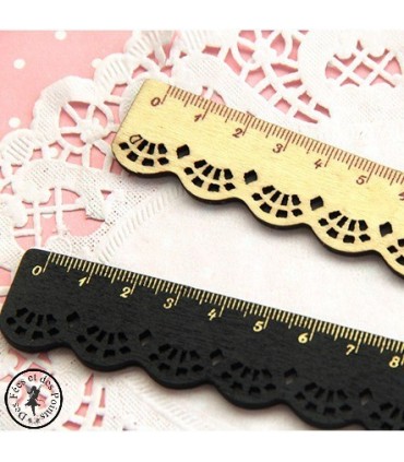 Règle en bois dentelle - Naturel