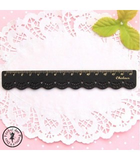 Règle en bois dentelle - Brun foncé