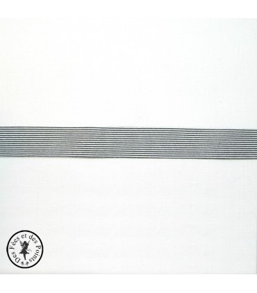 Biais plié à rayures - Noir/Blanc