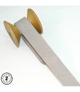 Biais plié à rayures - Brun/Blanc