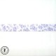 Biais plié à fleurs - Violet/Blanc