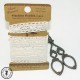 Dentelle "N° 2" sur cartonnette - Ecru - 2 cm
