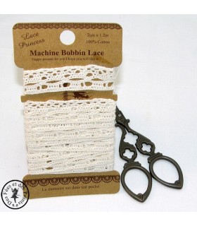 Dentelle "N° 3" sur cartonnette - Ecru - 2 cm