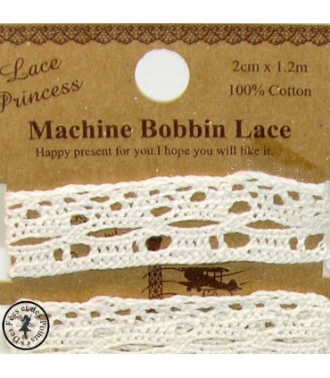 Dentelle "N° 3" sur cartonnette - Ecru - 2 cm