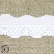 Broderie anglaise "Flocons" - Blanc - 5  cm