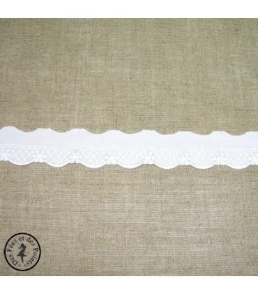 Broderie anglaise "Flocons" - Blanc - 5  cm