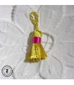 Mini pompon - Jaune / Rose