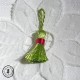 Mini pompon - Vert / Rouge