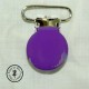 Pince métallique ronde - Violette
