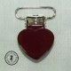 Pince métallique coeur - Brune