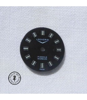 Cadran de montre noir - 18 mm