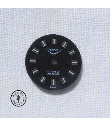 Cadran de montre noir - 18 mm