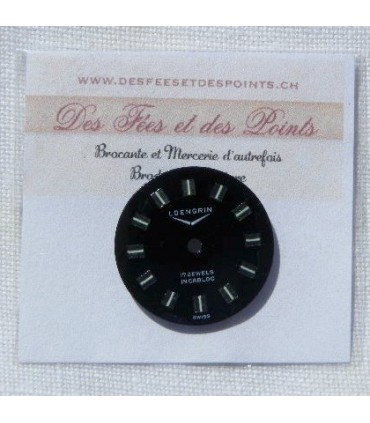 Cadran de montre noir - 18 mm