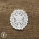 Motif en dentelle - Médaillon ovale Rose