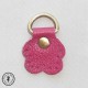 Anneau D - Cuir "Fleur" - Fuchsia