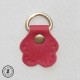 Anneau D - Cuir "Fleur" - Rouge