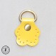 Anneau D - Cuir "Fleur" - Jaune