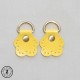 Anneau D - Cuir "Fleur" - Jaune