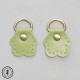 Anneau D - Cuir "Fleur" - Vert anis
