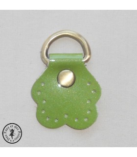 Anneau D - Cuir "Fleur" - Vert