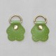 Anneau D - Cuir "Fleur" - Vert