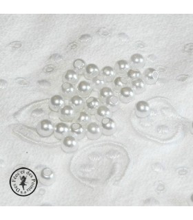 Perles blanches 4mm