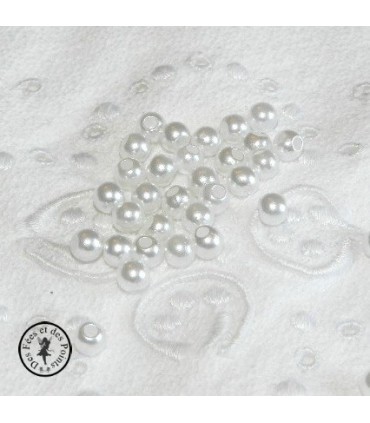 Perles blanches 4mm
