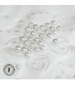 Perles blanches - 4 mm